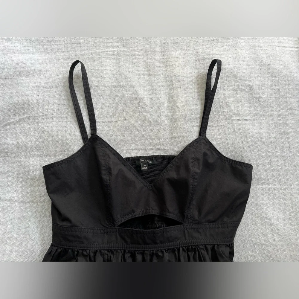 Banana Republic Black Cotton Isa Women's Dress Size 10 - Picture 8 of 11